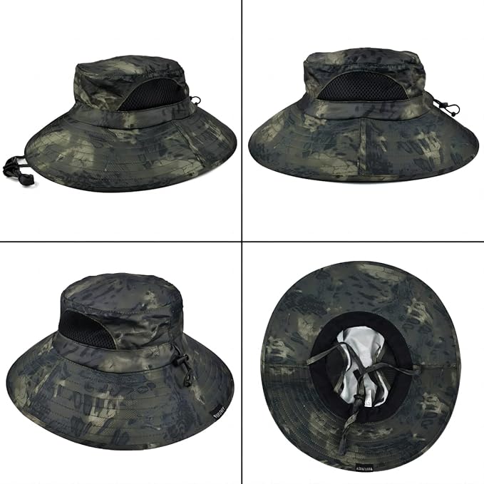 EINSKEY Wide Brim Sun Hat, UPF 50+ UV Protection Waterproof Packable Bucket Hat for Men & Women, Fishing Hiking Beach Garden