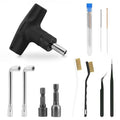 25PCS 3D Printer Nozzle Cleaning Kit with1.5Nm Nozzle Torque Wrench for 3D Printer Nozzle Changing,Includes 25 Cleaning Pins,Tweezers,Brushes for Optimal 3D Printing Performance