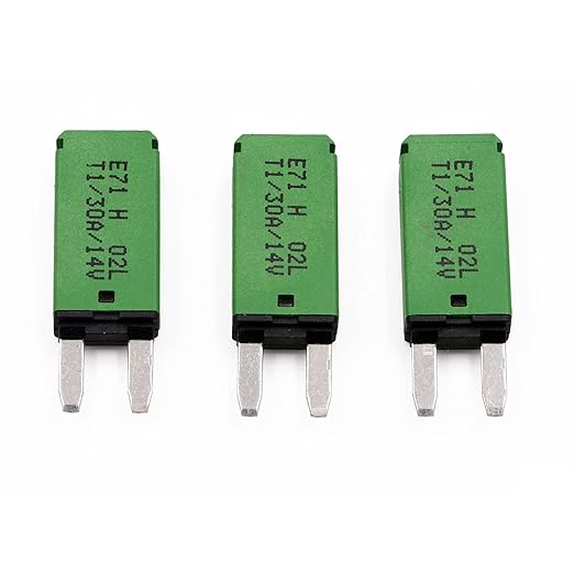 12V 30A Mini ATM Fuse Circuit Breaker Auto Reset Low Profile Self Resetting Fuses Kit 30 Amp for Car RV Automotive Solar Boat Marine - UL Certified - max. 14 Volt DC - 3 Pack