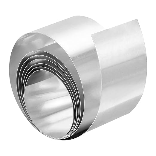 PATIKIL 1.57in x 39.4in Aluminum Flashing, 1pcs Aluminum Flashing Roll Roofing Aluminum Sheet Metal Strip Sheet Roll 0.5mm Shim for Roofs Gutters Door Window Machinery Repair Craft DIY