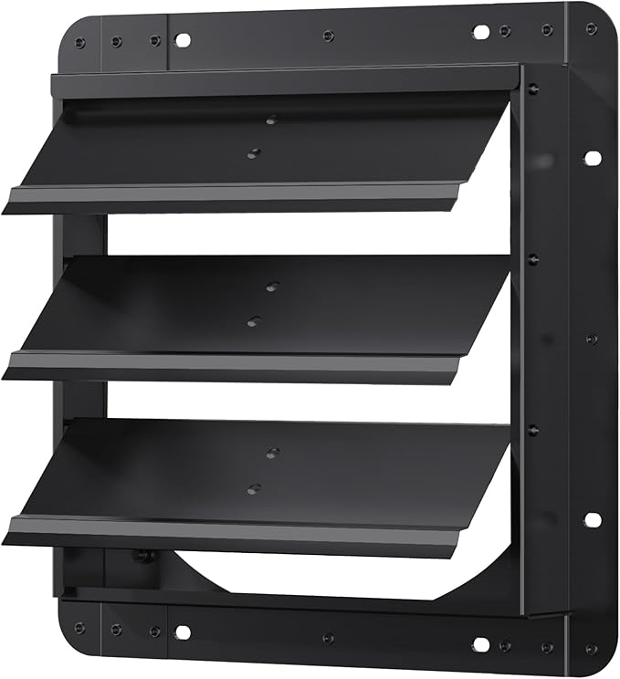 10 Inch Aluminum Automatic Shutter Louver Vent (No Fan Blades and Motor) for Home Attics, Workshops, Barn, Greenhouse