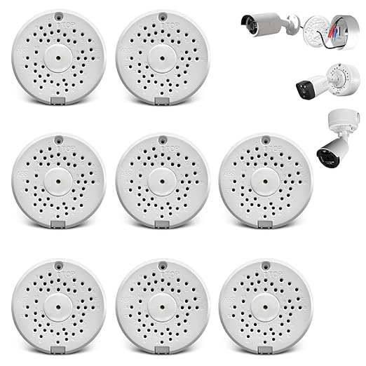 (ABS New) Security Camera Junction Box,Security Camera Bracket Outdoor,Plastic Waterproof Security Camera Mount Hide Cable Junction Box for Arlo Solar Panel Flip Cover Cable Cover