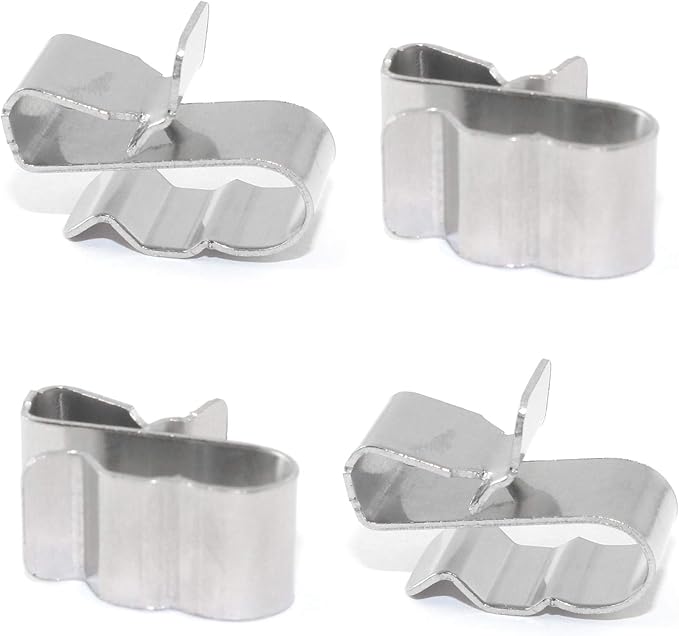 25PCS Stainless Steel Sunrunner Photovoltaic Cable Clips Trailer Frame Wire Clamp Clips
