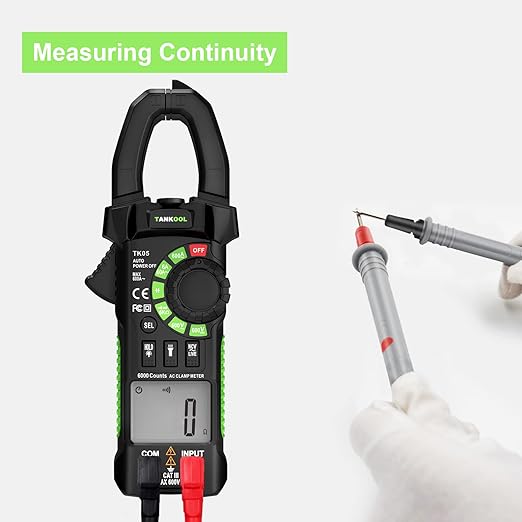 Digital Clamp Meter Multimeter Tester T-RMS 6000 Counts, Auto-ranging Voltage Amp Tester with NCV Measures AC/DC Voltage, AC Current, Resistance, Capacitance, Continuity, Diode