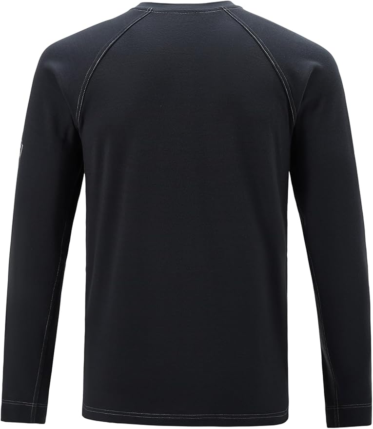 FR Shirts for Men Light Weight Flame Resistant Henley Shirts Long Sleeve Shirts HRC2/CAT2 6.5oz 100% Cotton
