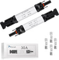 30A Solar Fuse Connector IP68 Waterproof 1000V in-line Fuse Holder 30A Male and Female Connector Waterproof in-Line Fuse Holder (Contains 4 fuses + 2 Solar Fuse Holders)… (30A)
