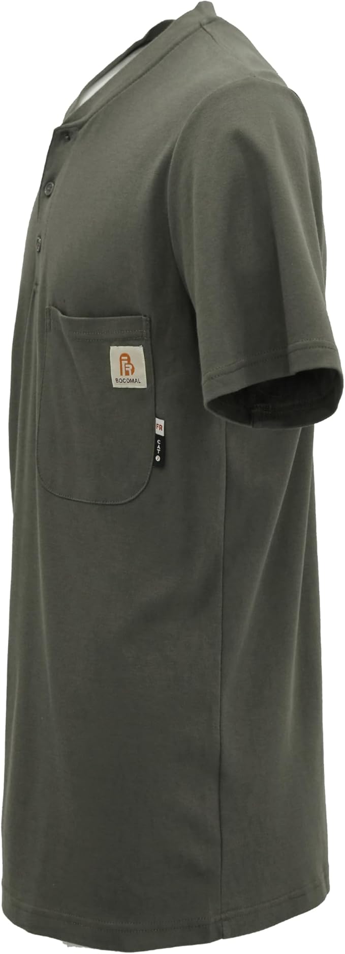 BOCOMAL FR Shirts Flame Resistant Shirt 5.5oz 100% Cotton Light Weight CAT2 Fire Retardant Henley Shirts