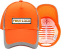 YOWESHOP Reflective Safety Baseball Cap Customize Logo with Removable PE Shell Hi-Vis Safety Work Hat