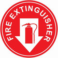 Fire Extinguisher ISO Safety Label Stickers – 4"x4" Vinyl Decals (Pack of 5), Weatherproof for Windows, Cars, Containers, Indoor/Outdoor Use