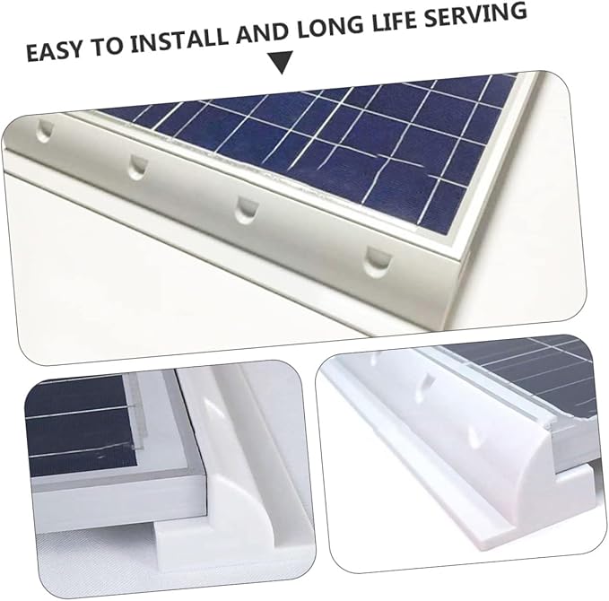 Homoyoyo 2pcs Solar Panel Mounts Abs Bracket for Roof Camping Van Waterproof Design