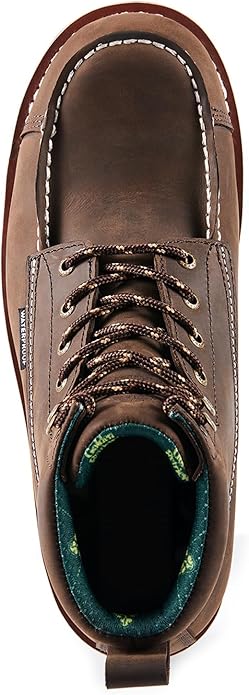 Golden Retriever 6''Composite/Soft Toe Work Boots For Men,Waterproof Wedge Moc Toe, Oil/Slip Resistant, Leather Welt, Industrial Construction Durty work Boots,EH G6155-G6255-G6355