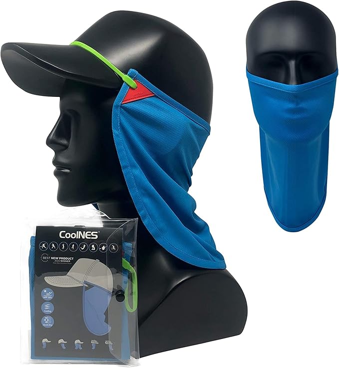 CoolNES - UV Sun Protection Neck Drape Adjustable Multifunctional 2 in 1 Face Covering for Outdoor Fishing - Unisex
