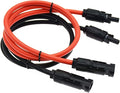10AWG Solar Extension Cable 3FT, IP67 Waterproof PV Connectors with Tinned Copper Wire, for Solar Panel to Charge Controller, Solar Generator, RV, Boat, Off-Grid System