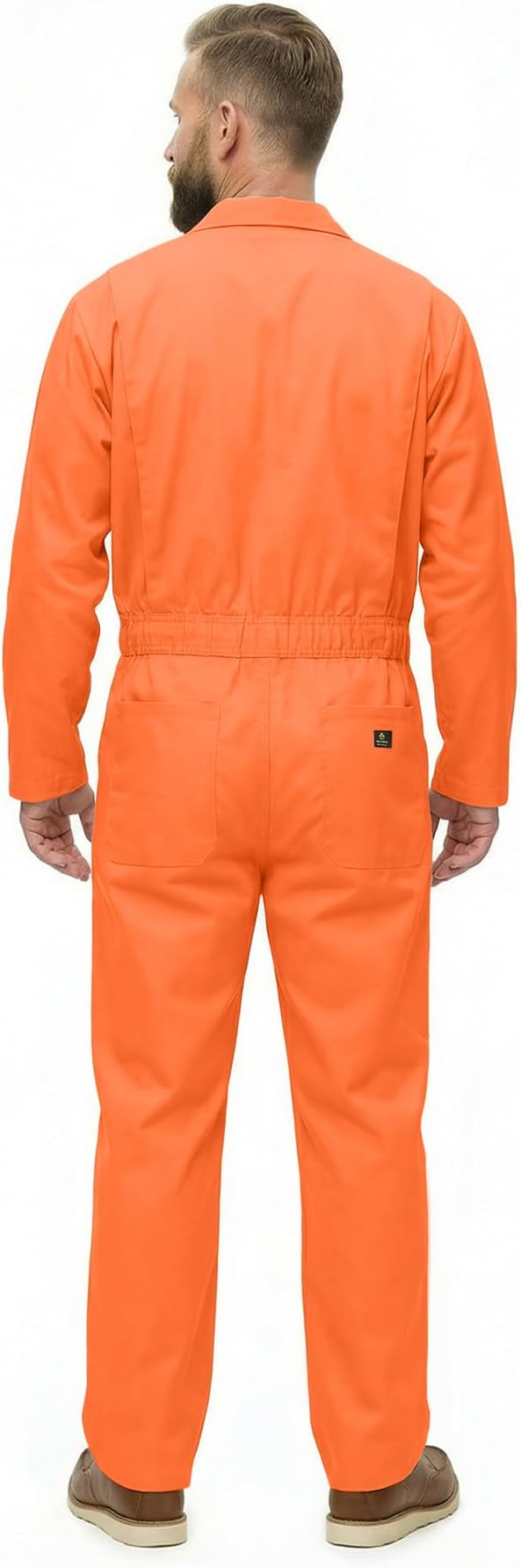 Natural Uniforms Mens Long Sleeve Zip Up Twill Coverall, Stain and Wrinkle Resistant