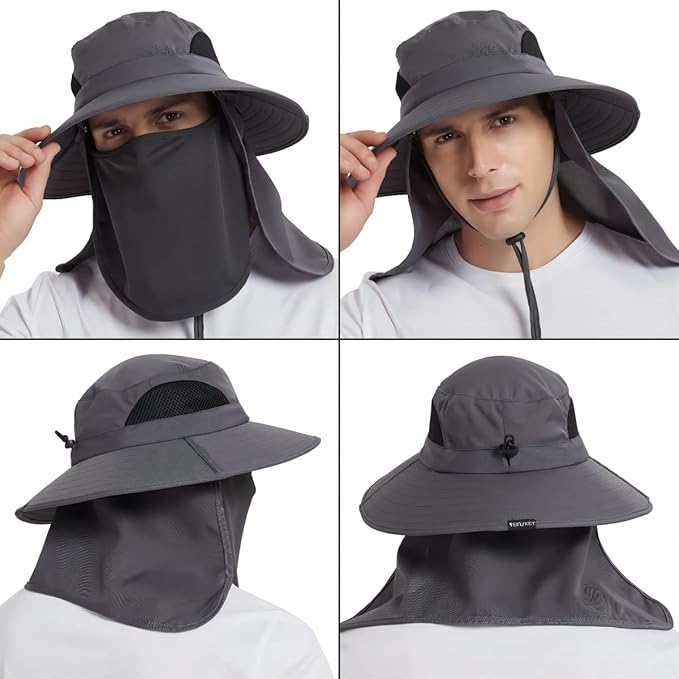 EINSKEY Wide Brim Sun Hat, UPF 50+ UV Protection Waterproof Packable Bucket Hat for Men & Women, Fishing Hiking Beach Garden