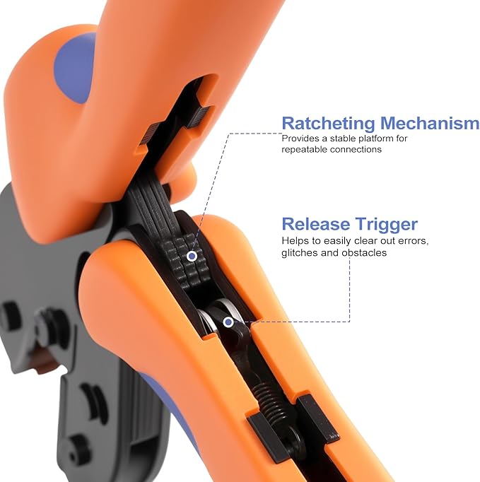 WMT Solar Crimping Tool for MC4 Connectors, Professional PV Cable Crimper for 14-10AWG(2.5/4/6mm²), Solar Panel Connectors Wire Installation
