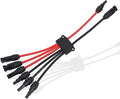 Solar Parallel Connectors for 3 Solar Panels, Tool-Free MC4 Solar Cable Splitter, Y Branch Solar Panel Splitter, 2 to 6 Solar Parallel Adapter IP68 Waterproof (FMMM/MFFF)