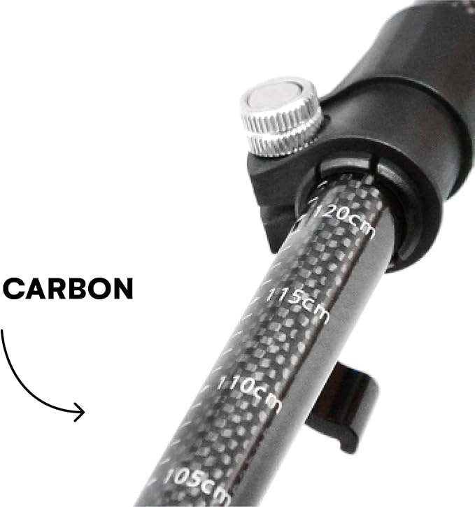 Effekt Carbon Trekking Poles Adjustable with Cork Grip & Bag - Hiking Poles, Telescopic Portable Nordic Walking Stick with Quick Locks, Collapsible Hiking Poles for Men, Women, self Defense ski Poles