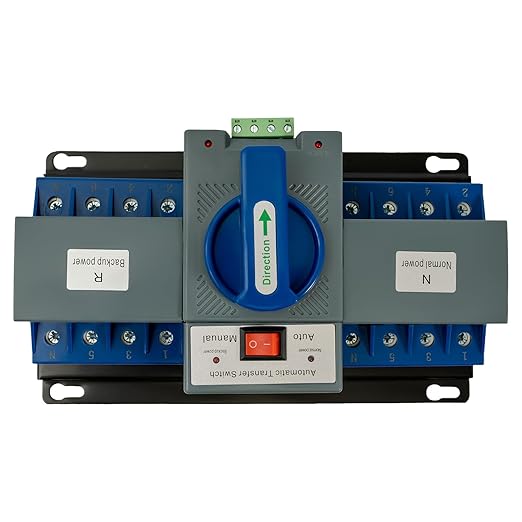 63A 4P Dual Power Automatic Transfer Switch Self Cast 2S Quickly Toggle M6 Hole CB Level AC-33iB (4P 63A)