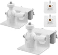 Anbte 2PCS Adjustable Gutter Mount for Ring Solar Panels & Security Cameras, Aluminum Solar Bracket with Standard 1/4 inch-20 Threaded Bracket, Weatherproof, Outdoor Wall Mounting Accessories, White