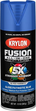 Krylon Fusion All-In-One Adhesive Spray Paint for Indoor/Outdoor Use, 12 oz, Patriotic Blue