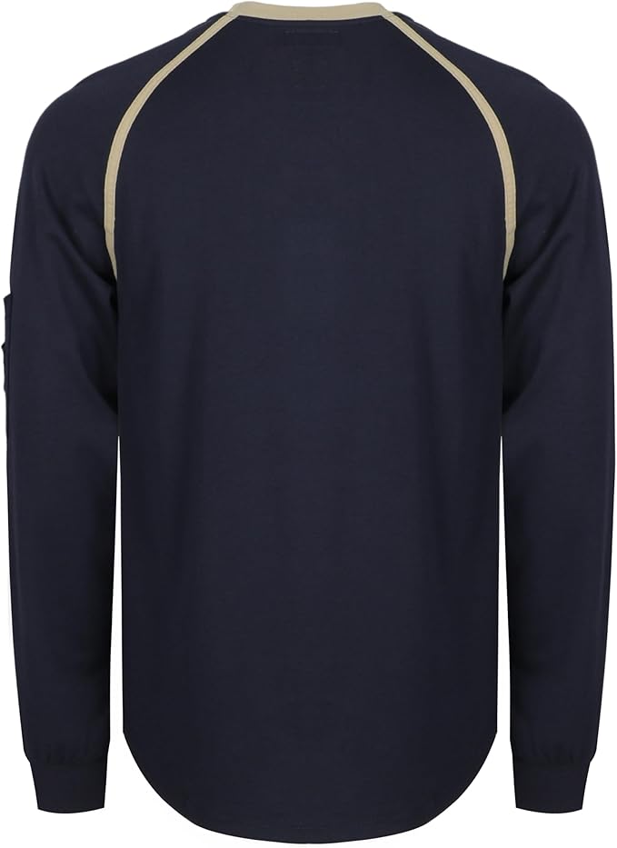 BOCOMAL FR Shirts 5.5oz Light Weight Henley and Short Sleeve Flame Resistant/Fire Retardant Clothing Shirt