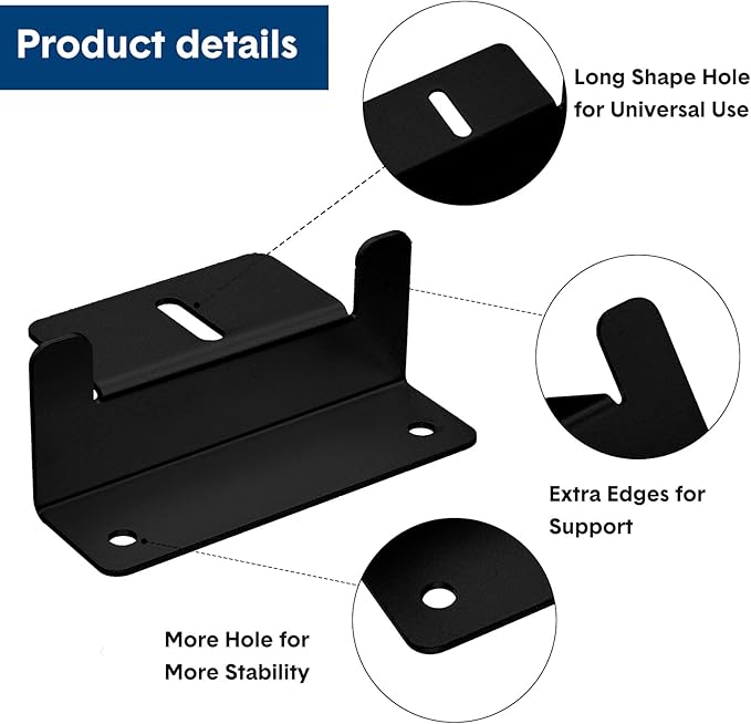 Tatuo 16 Sets Solar Panel Mounting Brackets Z Bracket Aluminum Alloy Solar Panel Mounting Brackets Kit with Nuts and Bolts for Boat, Wall and Other Off Gird Roof Installation, Black
