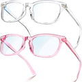 VISOONE Blue Light Blocking Glasses Square with Anti Computer Glare for Gaming Women and Men MONTANA