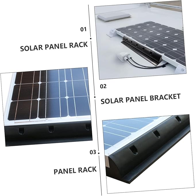 Solar Panel Roofrack Bracket Set 2pcs Abs Brackets Insulation Sturdy and Easy to Install