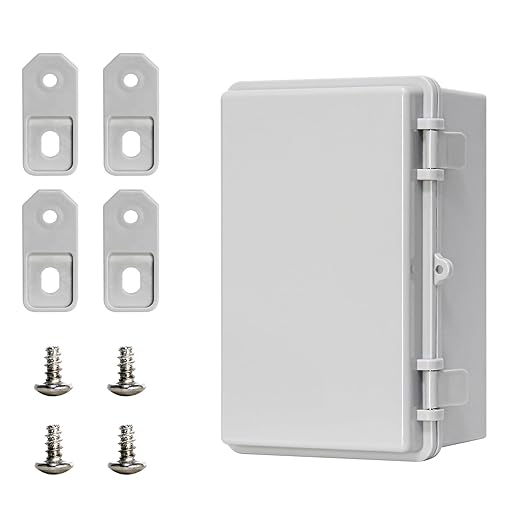 Outdoor Electrical Box IP66 ABS Waterproof Junction Box, Impact Resistant Weatherproof Electrical Enclosure, Ideal for Garden, Garage, Solar and Marine Applications (10.2"x6.2"x5.1")