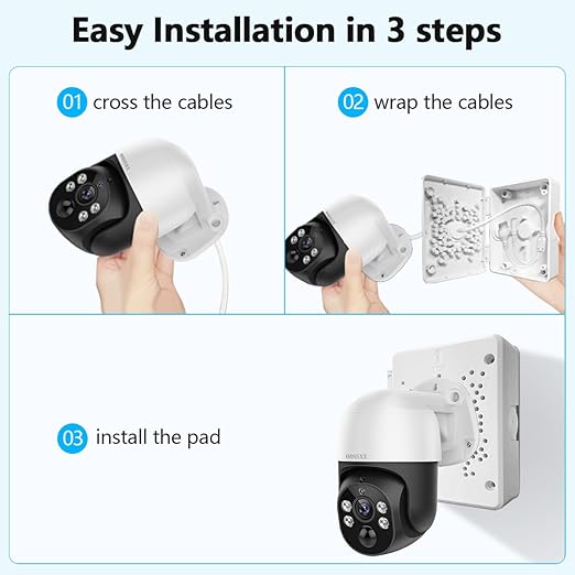 (Universal PTZ Camera Junction Box) Security Camera Bracket Outdoor, Plastic Waterproof Mount Bracket Hide Cable Junction Box Compatible with All PTZ Cameras (2 Packs)