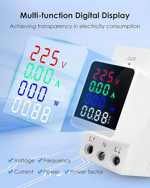 240V 60A Generator Transfer Switch, Prewired Transfer Panel with Multi-Function Digital Display, Manual Transfer Switch Kit for Portable Generators 15000 Watts, Easy Wiring