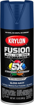 Krylon Fusion All-In-One Adhesive Spray Paint for Indoor/Outdoor Use, 12 oz, Navy