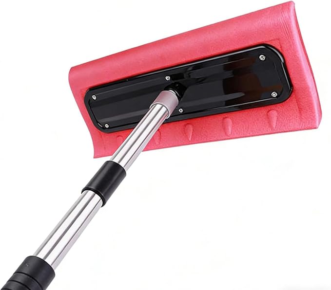 Snow Roof Rake, Foam Snow Pusher, Foam Broom Scraper for Clearing, Snow Brush Rake for Roof Snow Removal Tool, for Home Driveway Vehicle Windshields Solar Panels (Rake Head(Without Pole))