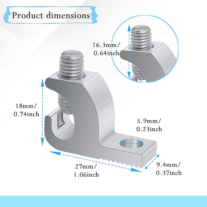 Pool Bonding Lug with Corrosion-Resistant and High-Conductivity Aluminum, 4-14 Wire Range(10 Packs)