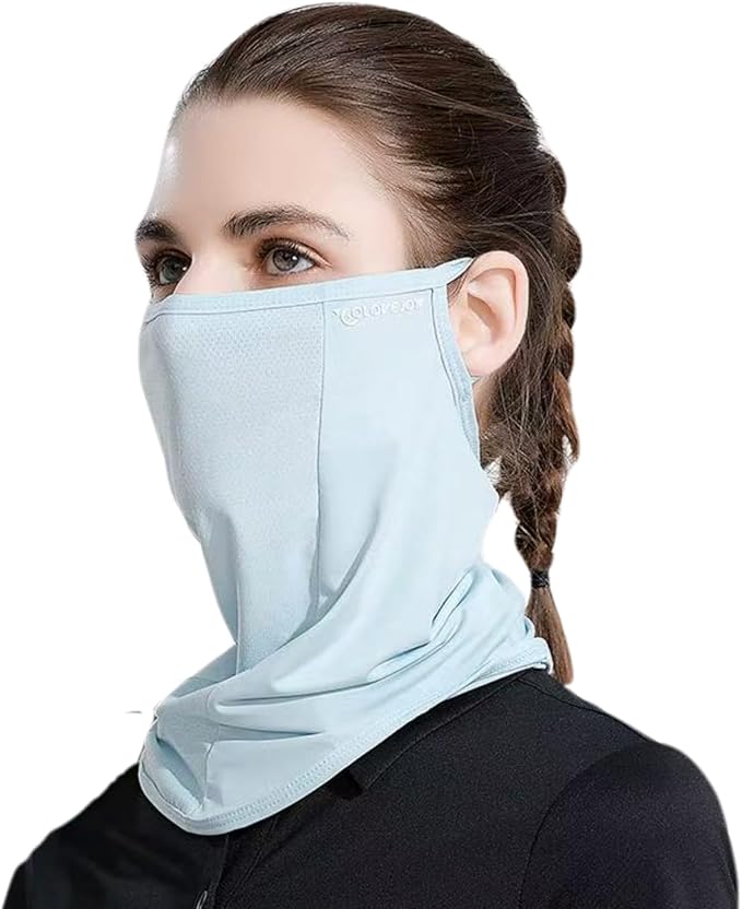 UPF 50+ Face Mask for Women & Men - Ice Silk Cooling Full Face Cover, Breathable Sun Protection Neck Gaiter