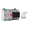 100Amp AC110V Automatic/Manual Transfer Switch 4P 50/60Hz, 4POLE 100A Mini ATS Solar Auto Dual Power Switch W2R for Home Generator, Din Rail Mount Cn Automatic Changeover Fast Transfe for,Rv,Lv Power