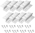 Newpowa Solar Panel Mounting Z Bracket with Nuts and Bolts Supporting for RV, Boat, Wall, Off Grid Roof Installation 2 Sets Sliver Aluminum