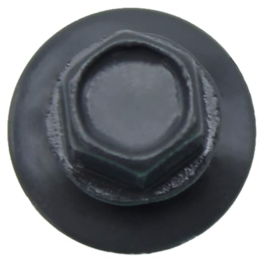 Metal Roofing Screws: (250) 10 x 1 Fab Charcoal Hex Head Sheet Metal Roof Screw. Self Starting Metal to Wood siding Screws. EPDM Washer. Colored Head
