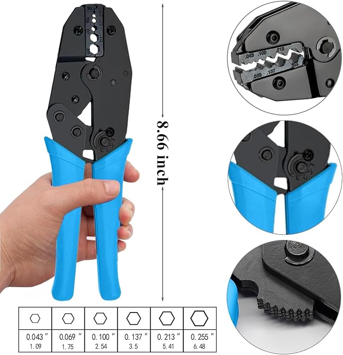 Coaxial Cable Tool Kit - BNC Crimp tool for RG58, RG59, RG62, RG174, 20PCS BNC Male Crimp Connectors for RG58 and 10PCS Female to Female Connectors, Heat Shrink Tubing Cable Tester, Stripper