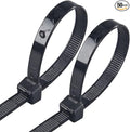 Long zip ties 24 inch heavy duty zip ties for outdoor use 50 pcs strong extra thick wire ties black cable ties uv resistant big industrial plastic tie wraps