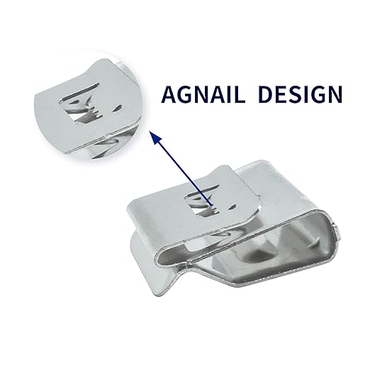Solar Panel Cable Clips Photovoltaic Cable Clips Trailer Frame Wire Clamp Clips Stainless Steel 21.6mm/0.85in Length-[30 Pcs]