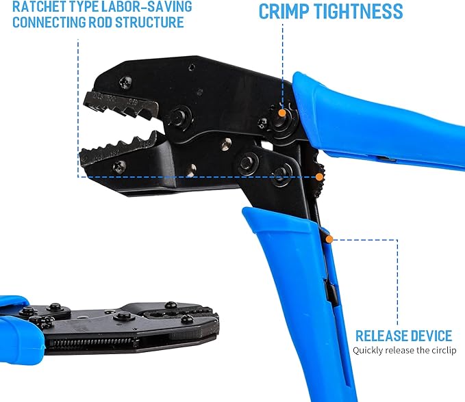 1PCS Squeezing Forceps, Ratchet Terminal Crimping Pliers,Coax RF/BNC Crimp Tools for RG58