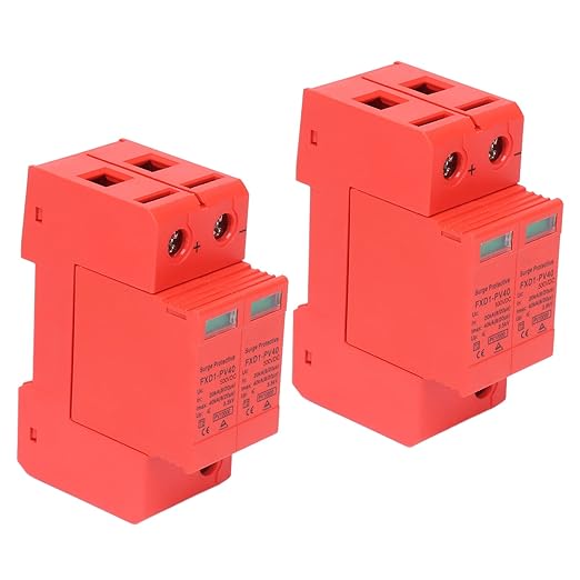 2Pcs Protective Devices DC Photovoltaic Arrester 2P 40ka with Remote FXD1?PV40500V Maximum Current of 40ka Our Voltage Arrester Device Superior Protective Devices2P Protective