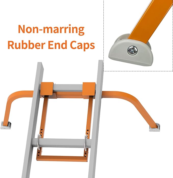 Ladder Stabilizer for Roof Gutter,Heavy Duty Steel Ladder Roof Hook Ladder Stabilizer with Wing Span/Wall Extension Ladder Accessory,Ladder Standoff Arms,Gutter Cleaning Tools