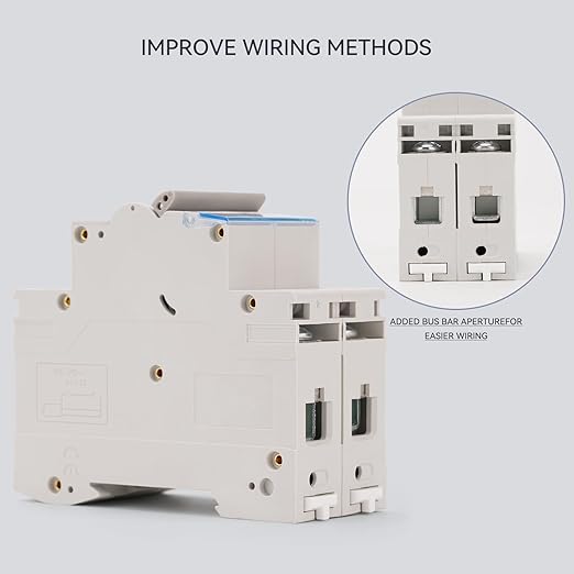 MOLLOM DC 2 Pole Miniature Circuit Breaker, 500V 50Amps, C50 Scene Visualization Custom MCB Thermal Magnetic Trip, 6KA Breaking Capacity DC Disconnect Switch for Solar PV System