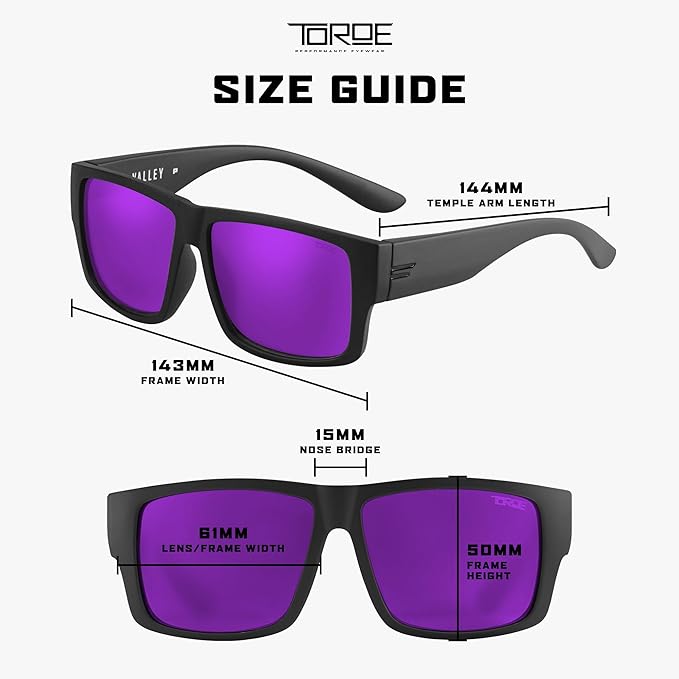 TOROE Z87+ Polarized Safety Sunglasses Matte Black TR90 Frame, ANSI Rated Lens