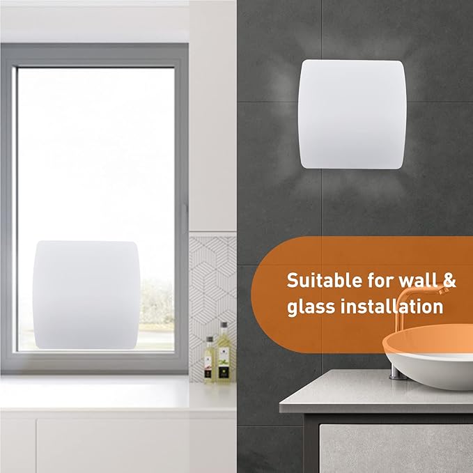 Bathroom Exhaust Fan for Wall and Super Quiet 4 In Window Exhaust Fan with O Ring White 80 CFM Bathroom Vent Fan