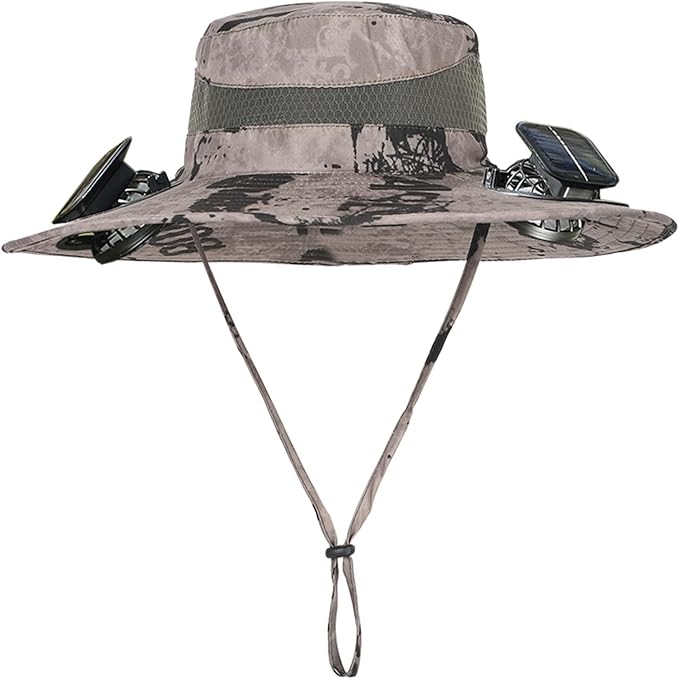 Solar Powered FanHat,Cool Fan Hat, Bucket Sun Hat with Built-in Fan, Outdoor Unisex Men & Women Bucket Hat, Portable for Fishing and Beach Multi