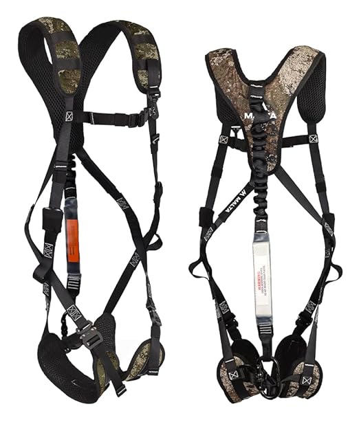 Malta Hunting Safety Ultralight Safety Harness Kit Set, TrueTimber Patterns, Multi-Sizes (Strata Camo, Small-Medium)